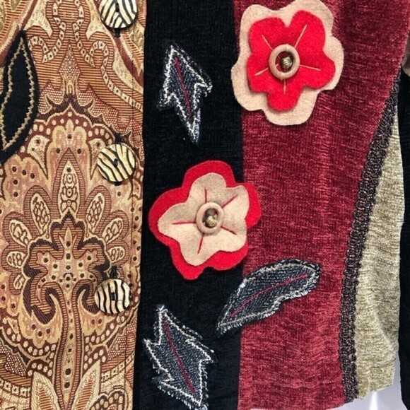 JULIA KIM Velvet Patched Jacket L - Picture 5 of 8